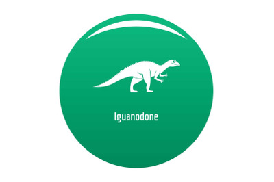 Iguanodone icon vector green