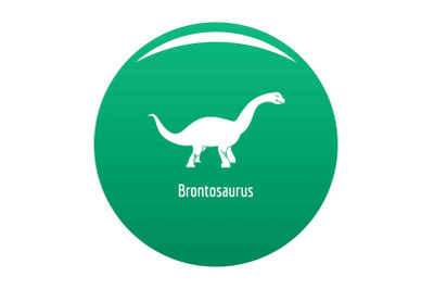 Brontosaurus icon vector green