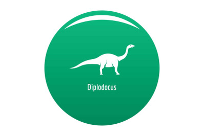 Diplodocus icon vector green