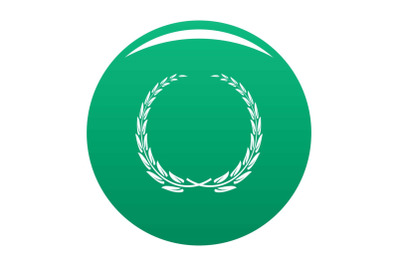 Glory wreath icon vector green