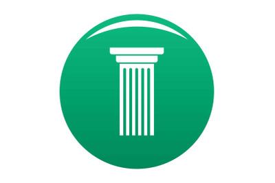 Italian column icon vector green