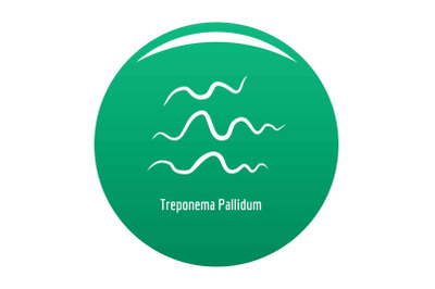 Treponema Pallidum icon vector green