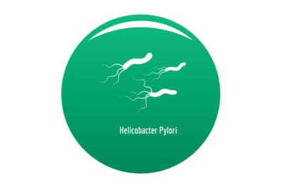 Helicobacter pylory icon vector green