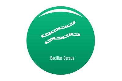 Bacillus cereus icon vector green