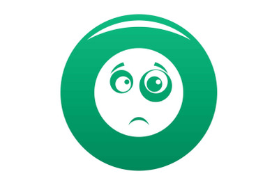 Smile icon vector green