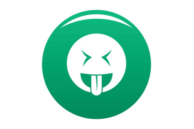 Smile icon vector green