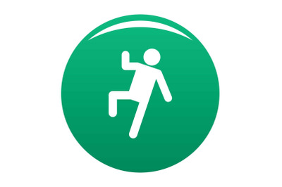 Stick figure stickman icon vector green