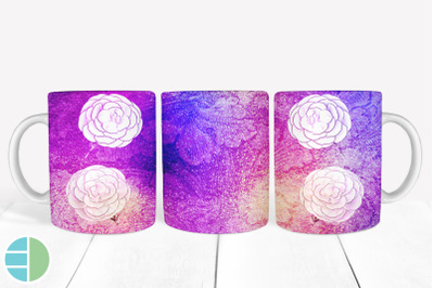 Pink Mug Sublimation Flower Carnation Mug