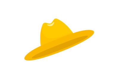 Garden hat icon, flat style