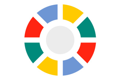 Pie chart icon, flat style