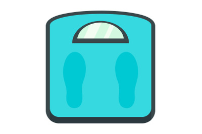 Weight scales icon, flat style