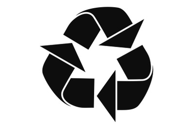 Recycle sign icon, simple style
