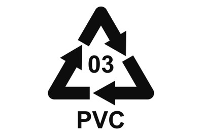 Pvc sign icon, simple style