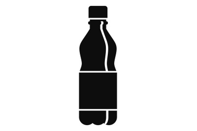 Plastic water bottle icon, simple style