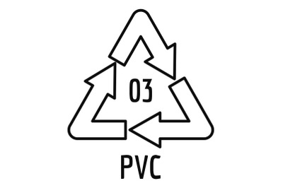 Pvc sign icon, outline style