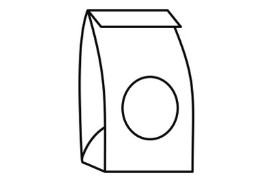 Paper packet icon, outline style