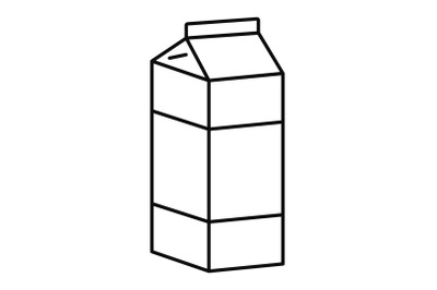 Juice pack icon, outline style