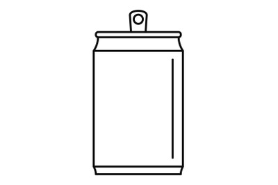 Beer tin can icon, outline style