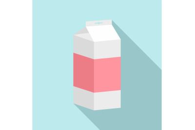 Juice pack icon, flat style