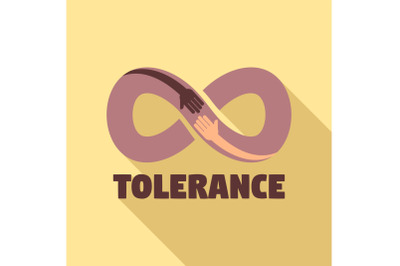 Tolerance logo, flat style