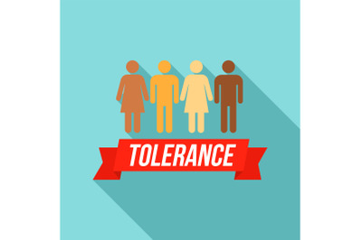 People tolerance logo, flat style