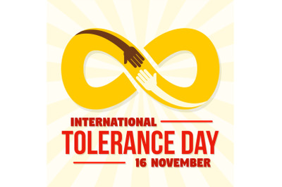 Infinite tolerance day concept background, flat style