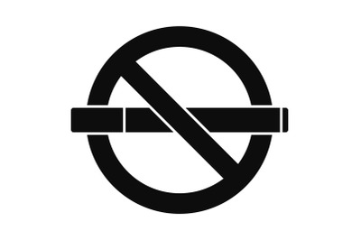 Public no smoking icon, simple style