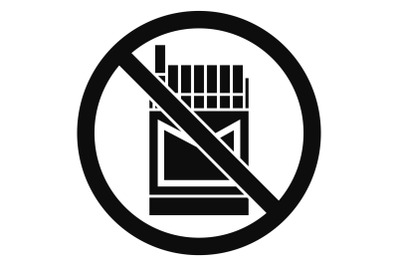 No cigarette pack icon, simple style