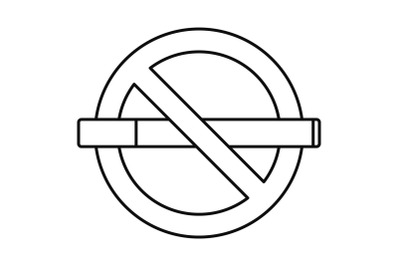 Public no smoking icon, outline style