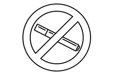 No smoking cigarette icon, outline style