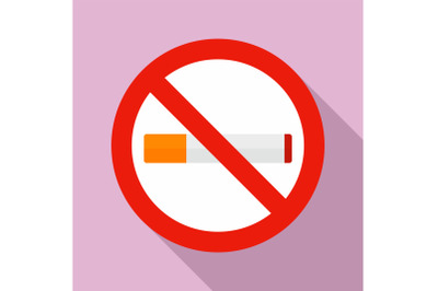 No smoking icon, flat style