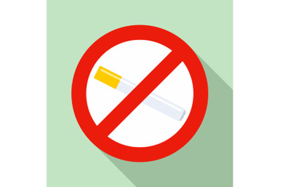 No smoking cigarette icon, flat style