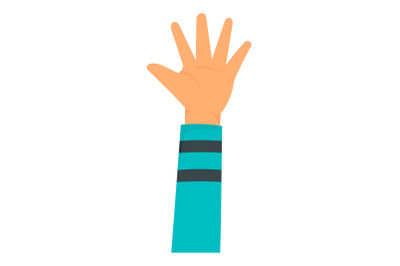 Kid hand icon, flat style