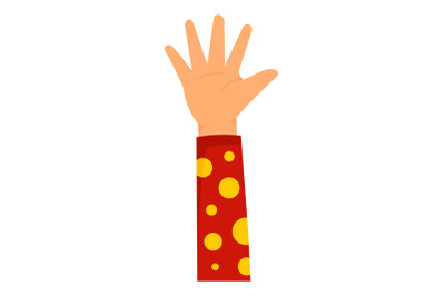 Child hand icon, flat style