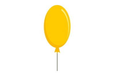 Yellow balloon icon, flat style