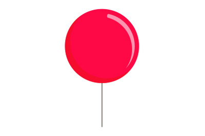 Red balloon icon, flat style
