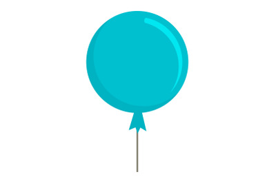 Blue sky balloon icon, flat style