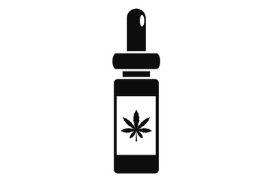 Marijuana medical drop icon, simple style