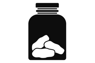 Cannabis jar icon, simple style