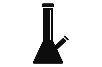 Chemical cannabis flask icon, simple style
