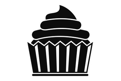 Cannabis cake icon, simple style