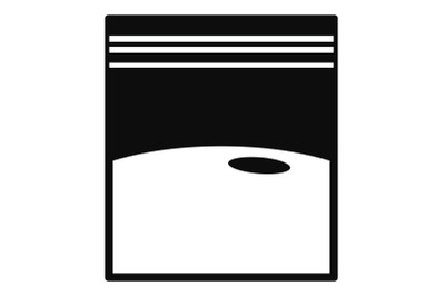 Cannabis plastic pack icon, simple style