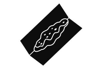 Marijuana powder paper icon, simple style