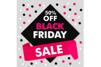 Black friday concept background, flat style