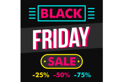 Black friday sale concept background, flat style