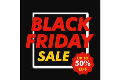 Black friday mega sale concept background, flat style