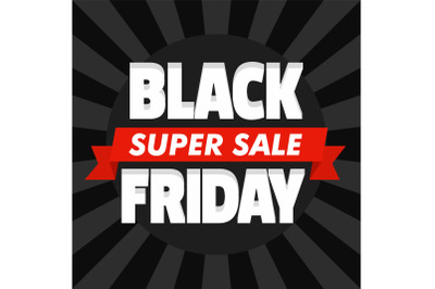 Black friday super sale concept background, flat style