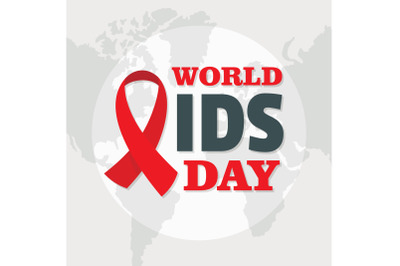 World aids day concept background, flat style