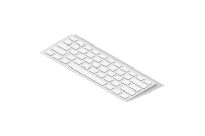 Keyboard icon set, isometric style