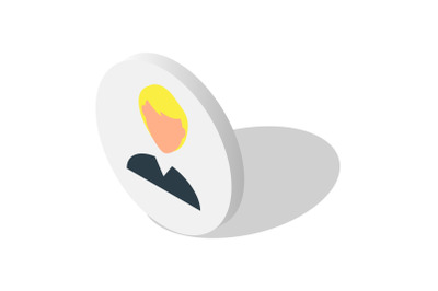 Young man avatar icon set, isometric style